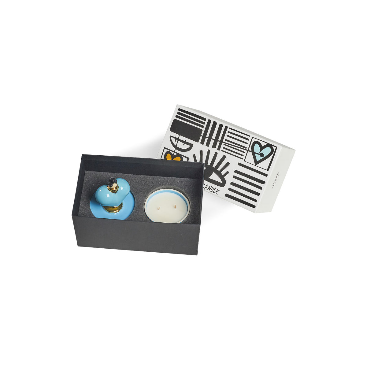 Heart Candle Blue