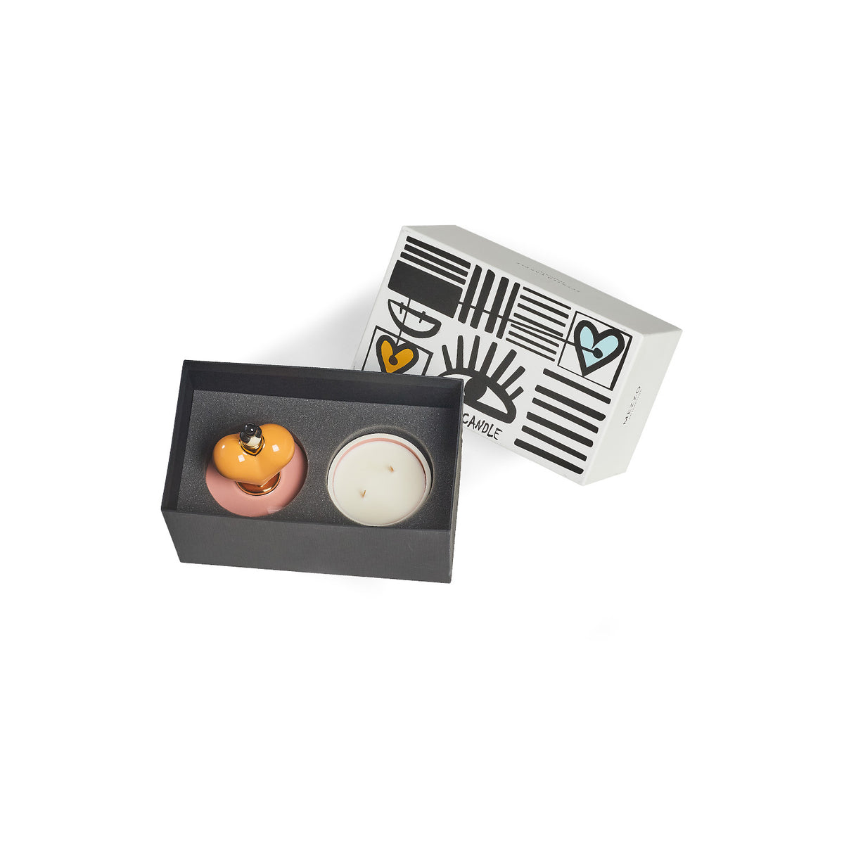 Heart Candle Orange