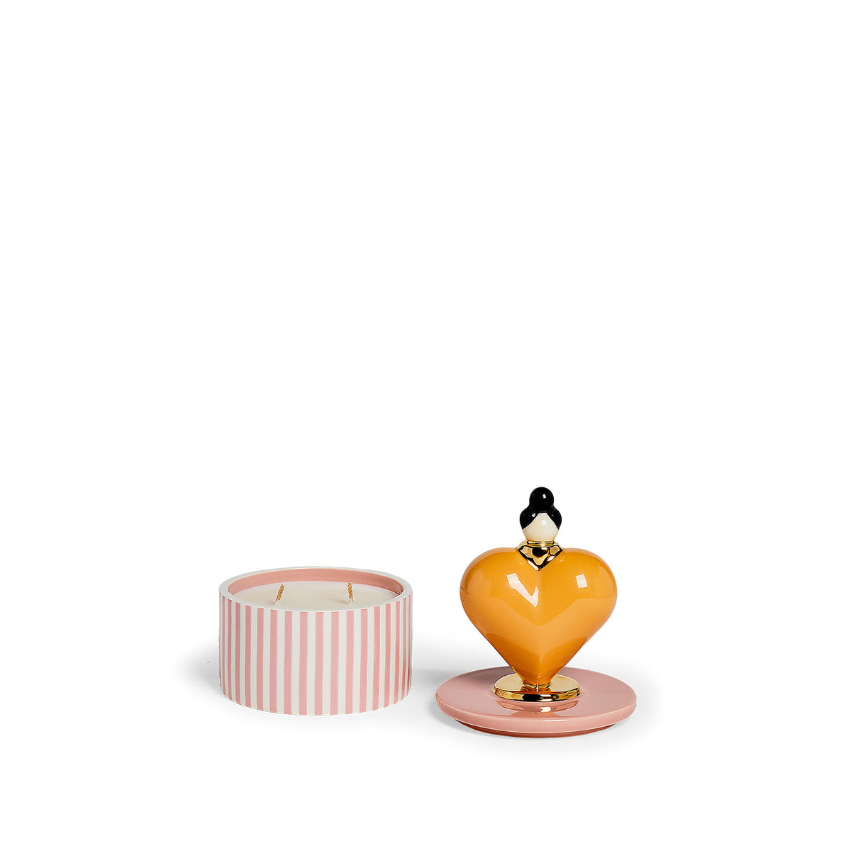 Heart Candle Orange